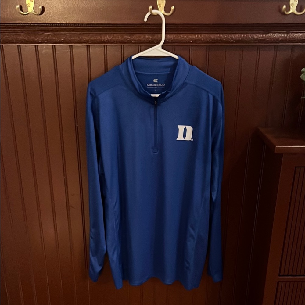 Duke Blue Long Sleeve Quarter-Zip Pullover